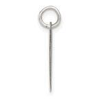 SS Rh-plt Engraveable Heart Polished Front/Satin Back Disc Charm