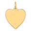Sterling Silver GP Engraveable Heart Polished Disc Charm