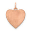 Sterling Silver RG Plated Engraveable Heart Polished Front/Satin Back Disc