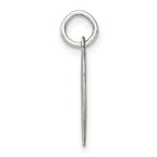 SS Rh-plt Engraveable Heart Polished Front/Satin Back Disc Charm
