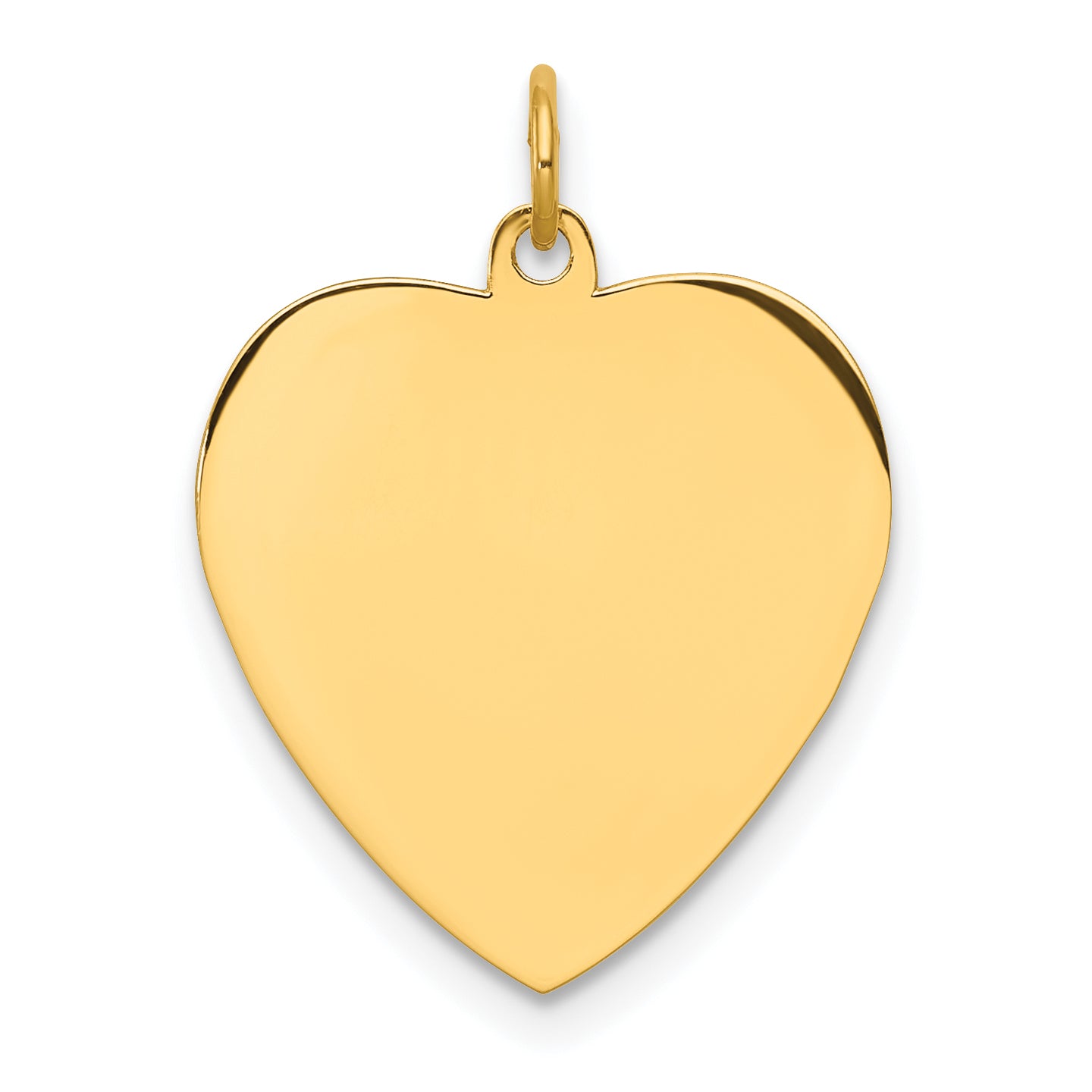 Sterling Silver GP Engraveable Heart Polished Disc Charm Main image