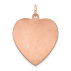 Sterling Silver RG Plated Engraveable Heart Polished Front/Satin Back Disc