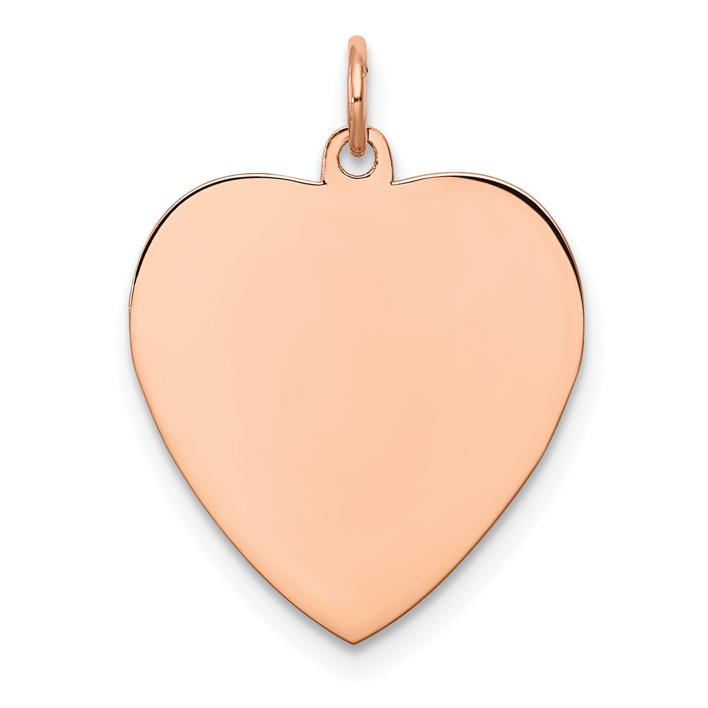 Sterling Silver RG Plated Engraveable Heart Polished Front/Satin Back Disc Main image