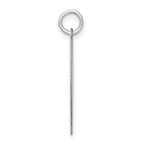 SS Rh-plt Engraveable Heart Polished Front/Satin Back Disc Charm