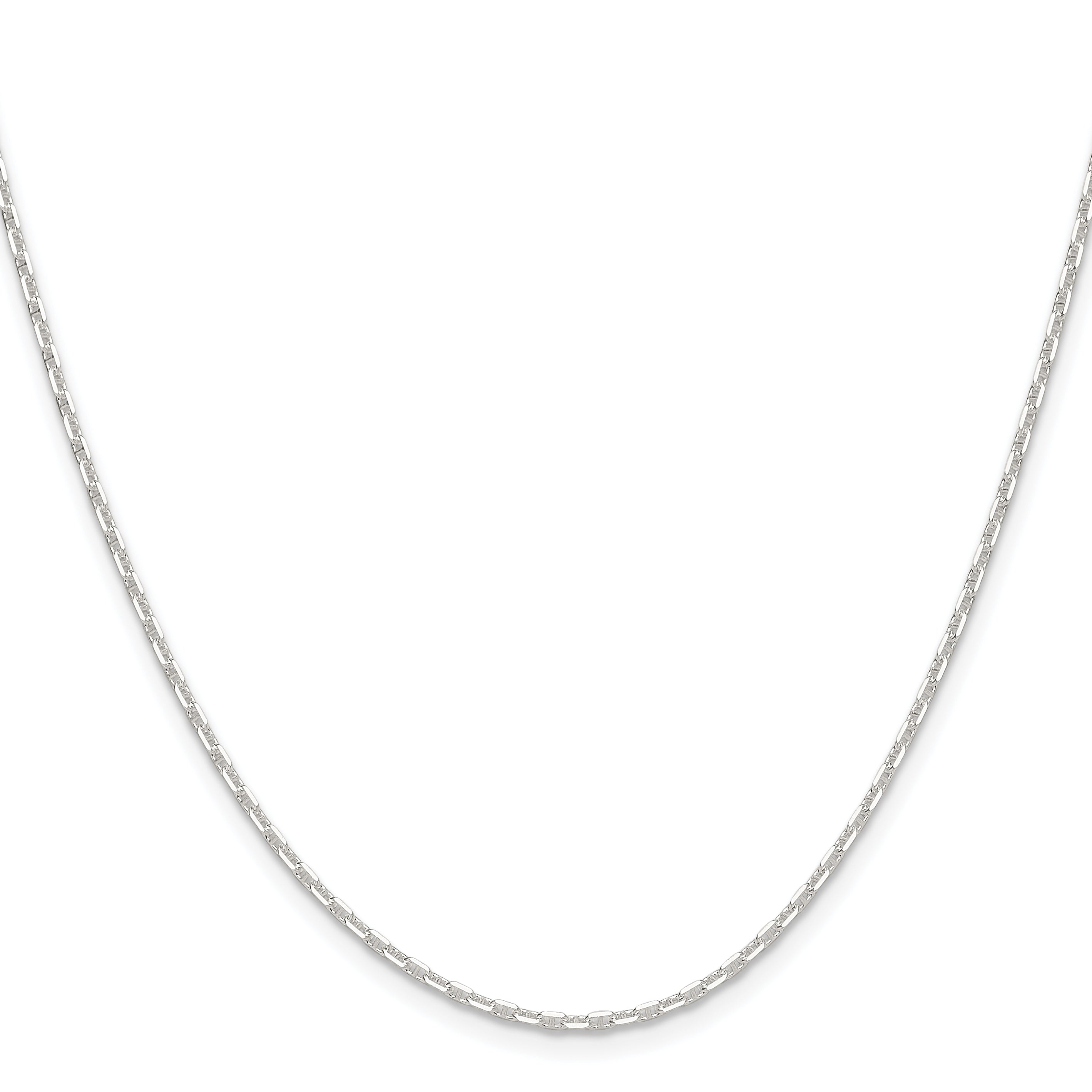 Sterling Silver Polished and D/C 1.75mm Mariner Link Chain