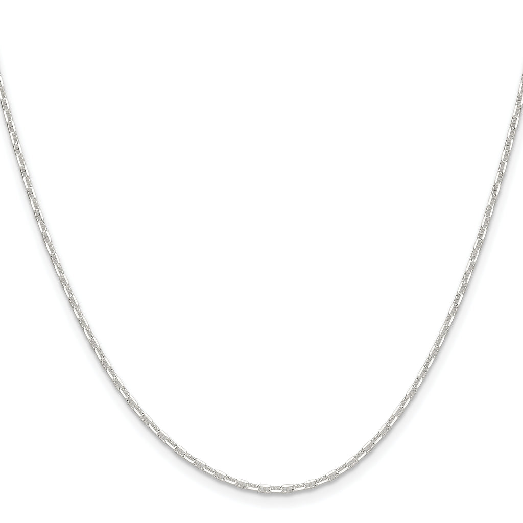 Sterling Silver Polished and Diamond-Cut 1.75mm Mariner Link Chain