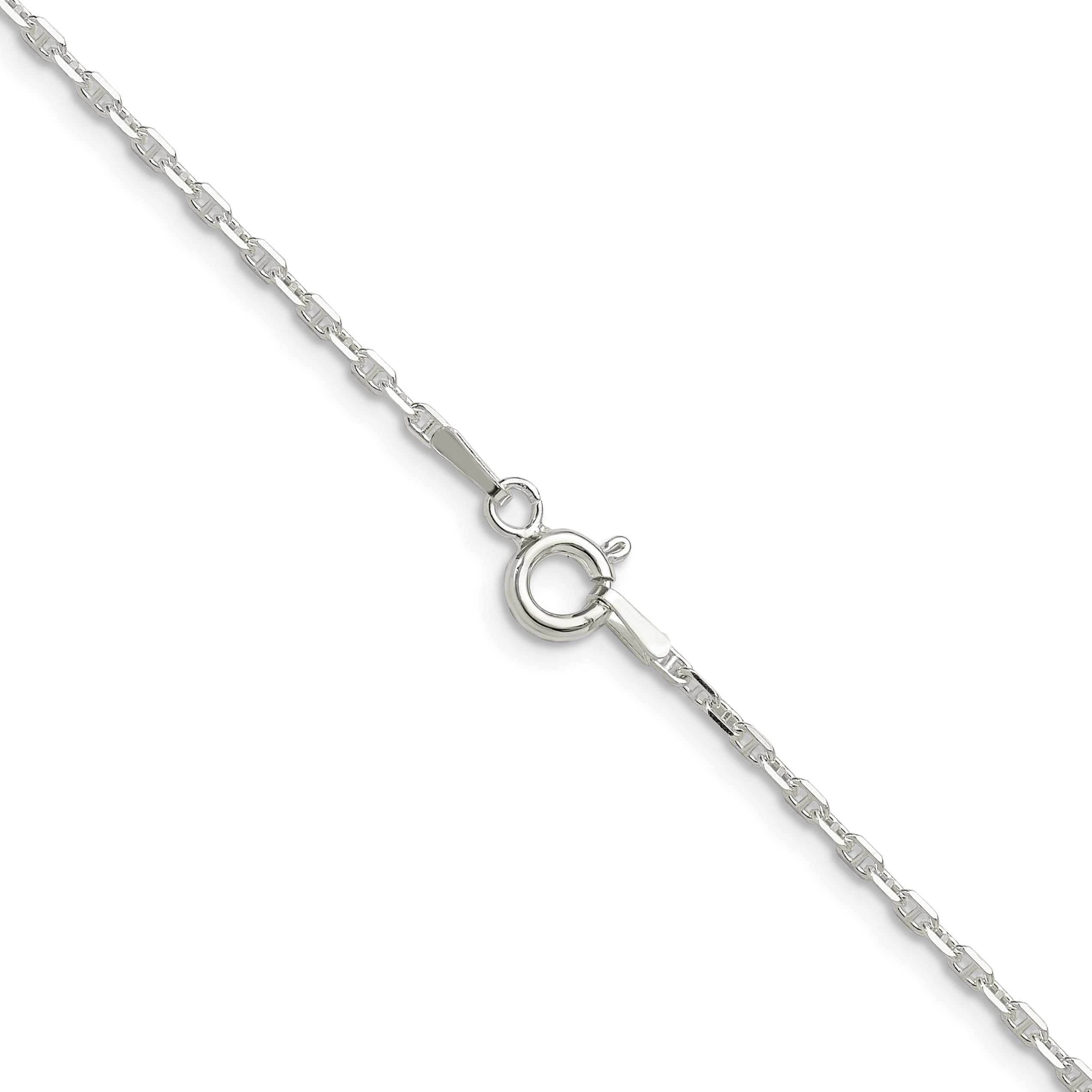 Sterling Silver Polished and D/C 1.75mm Mariner Link Chain