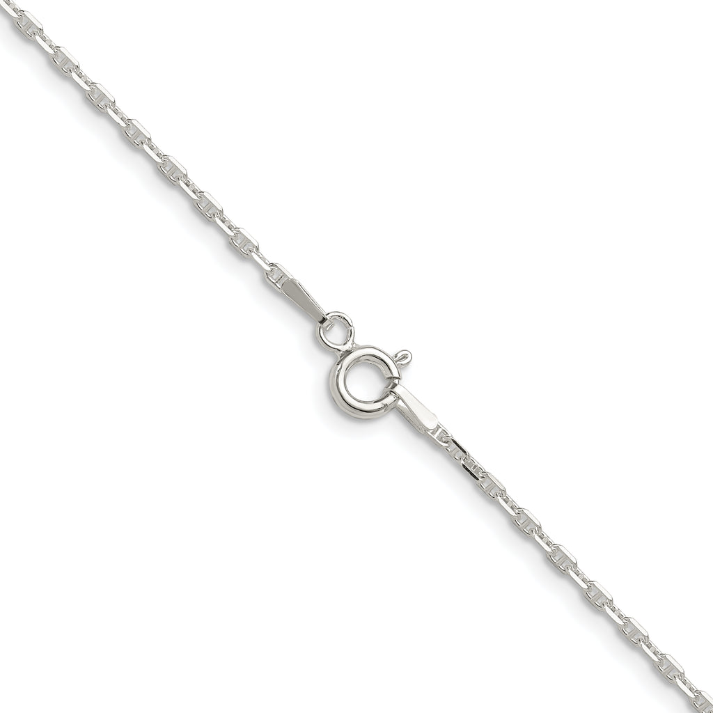 Sterling Silver Polished and Diamond-Cut 1.75mm Mariner Link Chain