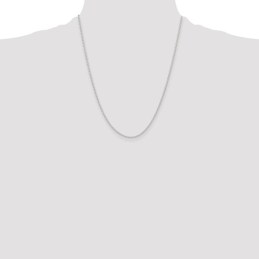Sterling Silver Polished and Diamond-Cut 1.75mm Mariner Link Chain