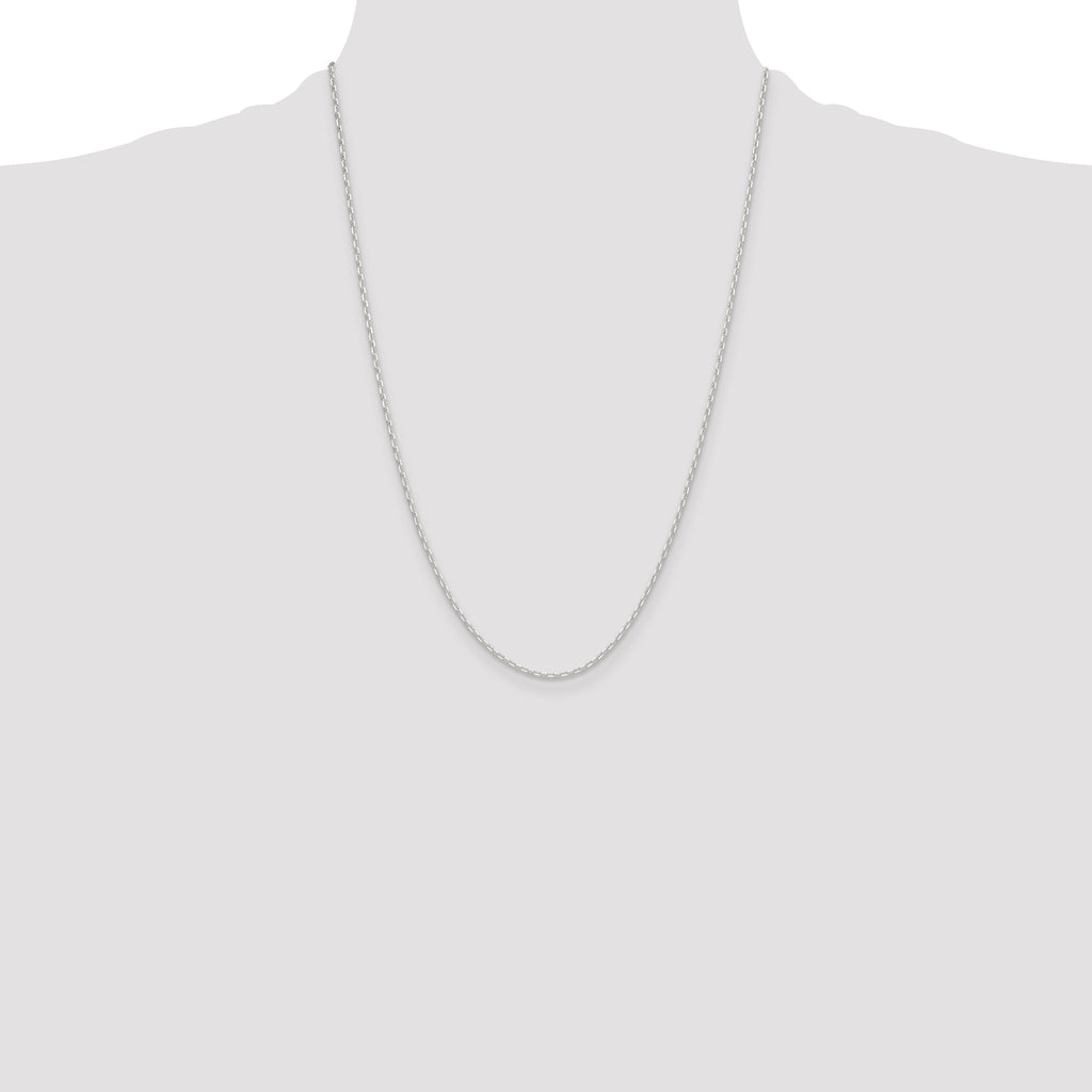 Sterling Silver Polished and Diamond-Cut 1.75mm Mariner Link Chain