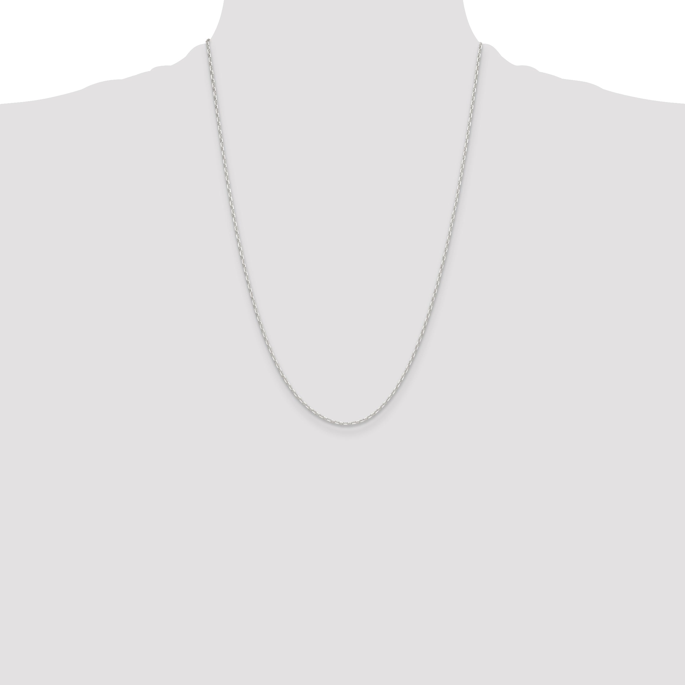 Sterling Silver Polished and Diamond-Cut 1.75mm Mariner Link Chain