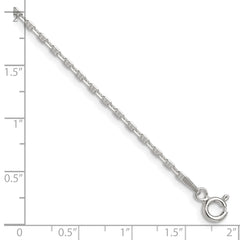 Sterling Silver Polished and D/C 1.75mm Mariner Link Chain