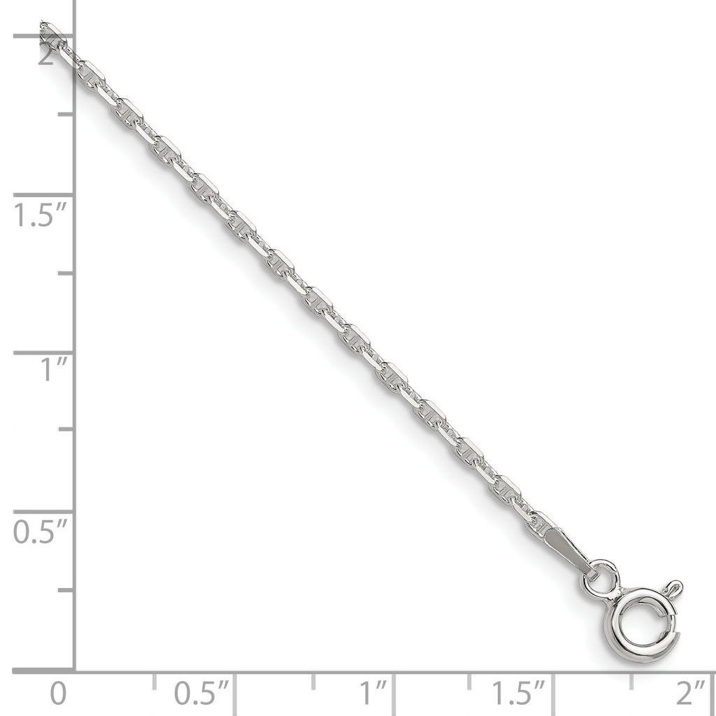 Sterling Silver Polished and Diamond-Cut 1.75mm Mariner Link Chain