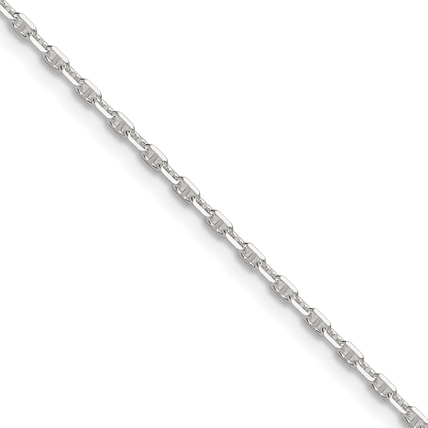 Sterling Silver Polished and D/C 1.75mm Mariner Link Chain