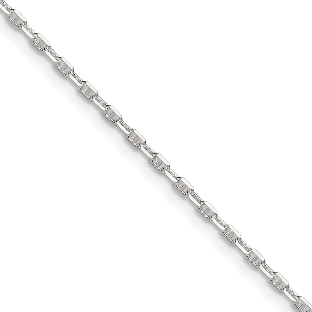 Sterling Silver Polished and Diamond-Cut 1.75mm Mariner Link Chain
