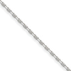 Sterling Silver Polished and Diamond-Cut 1.75mm Mariner Link Chain