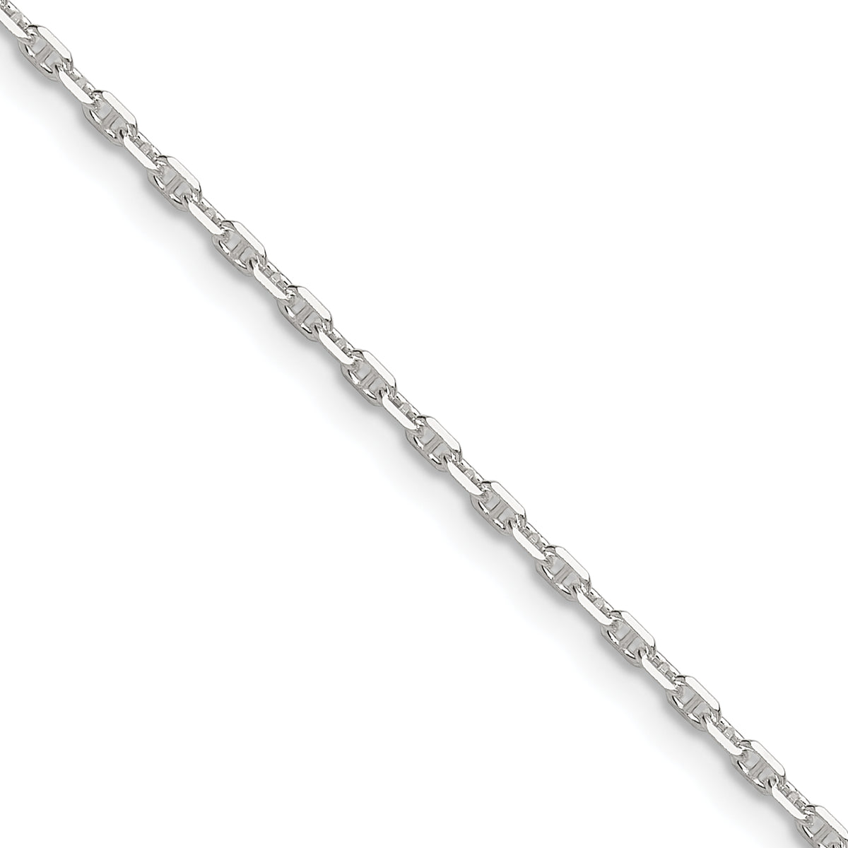Sterling Silver Polished and D/C 1.75mm Mariner Link Chain