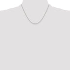 Sterling Silver Polished and D/C 2mm Mariner Link Chain