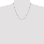 Sterling Silver Polished and D/C 2mm Mariner Link Chain