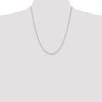 Sterling Silver Polished and D/C 2mm Mariner Link Chain