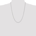 Sterling Silver Polished and D/C 2mm Mariner Link Chain