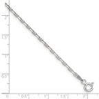 Sterling Silver Polished and D/C 2mm Mariner Link Chain