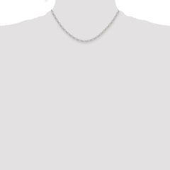 Sterling Silver Polished and D/C 3mm Mariner Link Chain