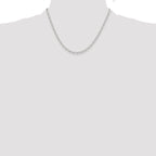 Sterling Silver Polished and D/C 3mm Mariner Link Chain