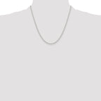Sterling Silver Polished and D/C 3mm Mariner Link Chain
