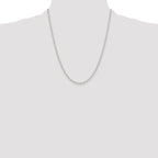 Sterling Silver Polished and D/C 3mm Mariner Link Chain