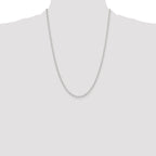 Sterling Silver Polished and D/C 3mm Mariner Link Chain