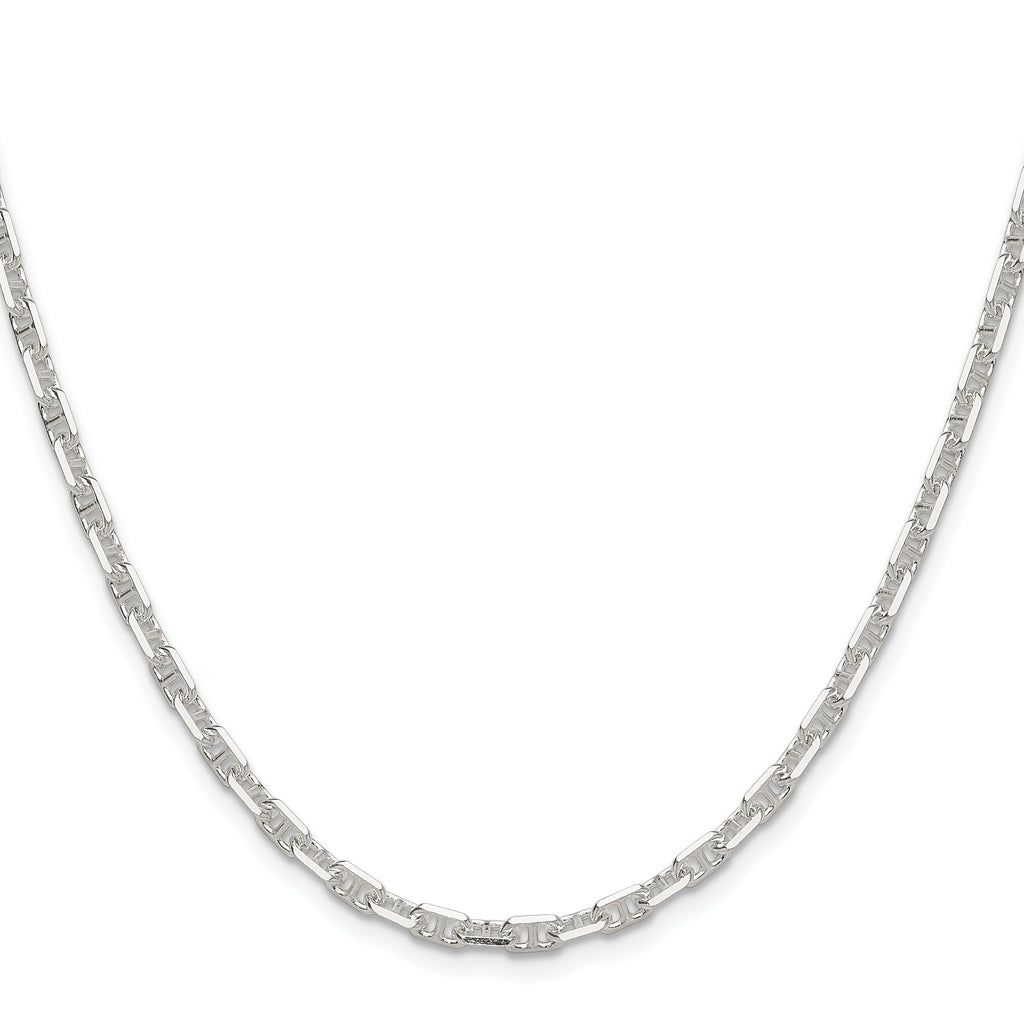 Sterling Silver Diamond-Cut Open Link Chain Necklace 3.75mm