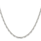 Sterling Silver Diamond-Cut Open Link Chain Necklace 3.75mm