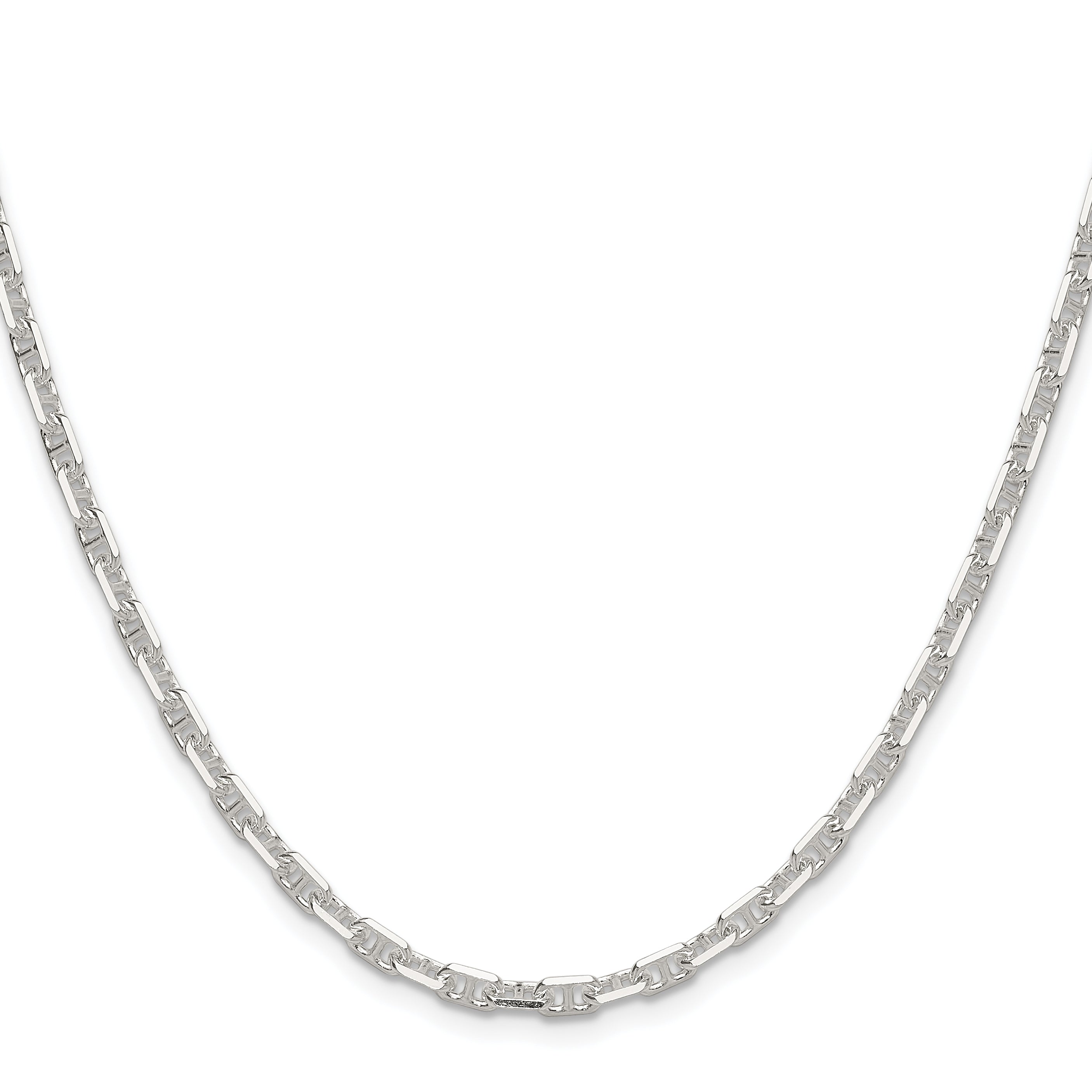 Sterling Silver Polished and D/C 3.75mm Mariner Link Chain