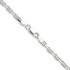 Sterling Silver Polished and Diamond-Cut 3.75mm Mariner Link Chain