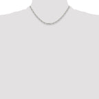 Sterling Silver Polished and Diamond-Cut 3.75mm Mariner Link Chain