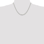 Sterling Silver Polished and Diamond-Cut 3.75mm Mariner Link Chain