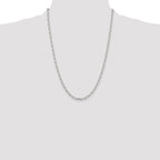 Sterling Silver Polished and Diamond-Cut 3.75mm Mariner Link Chain