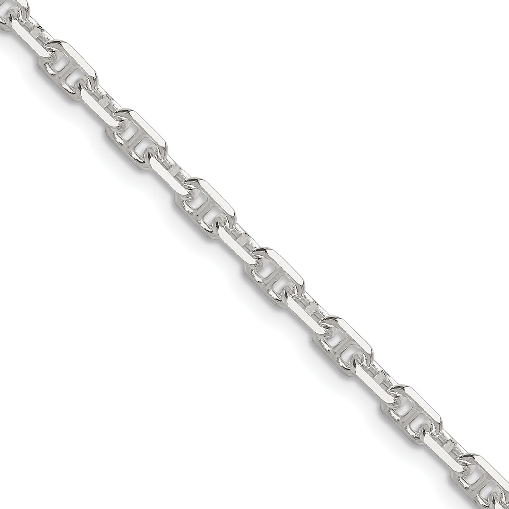 Sterling Silver Diamond-Cut Open Link Chain Necklace 3.75mm