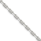 Sterling Silver Diamond-Cut Open Link Chain Necklace 3.75mm