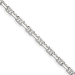 Sterling Silver Polished and D/C 3.75mm Mariner Link Chain