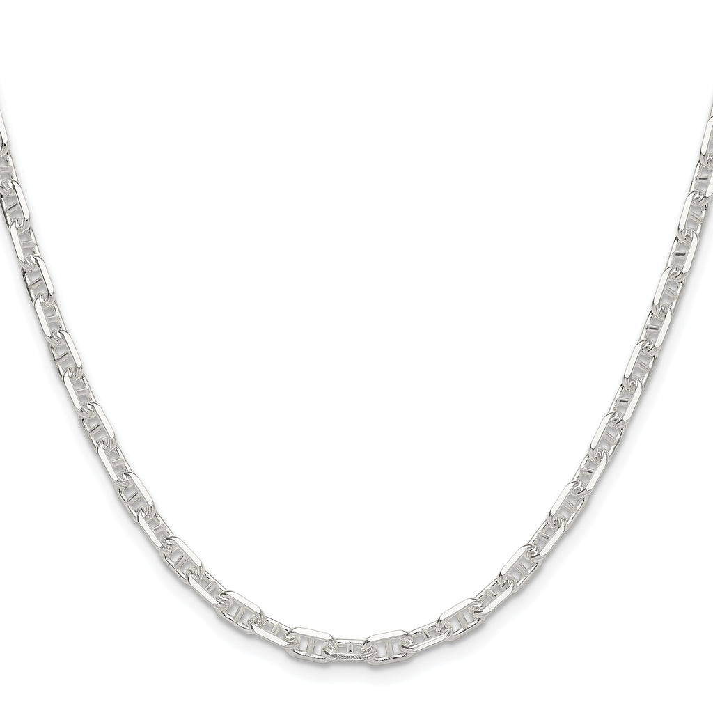 Sterling Silver Polished and Diamond-Cut 4.75mm Mariner Link Chain