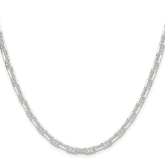 Sterling Silver Polished and D/C 4.75mm Mariner Link Chain