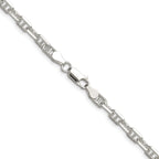 Sterling Silver Polished and Diamond-Cut 4.75mm Mariner Link Chain