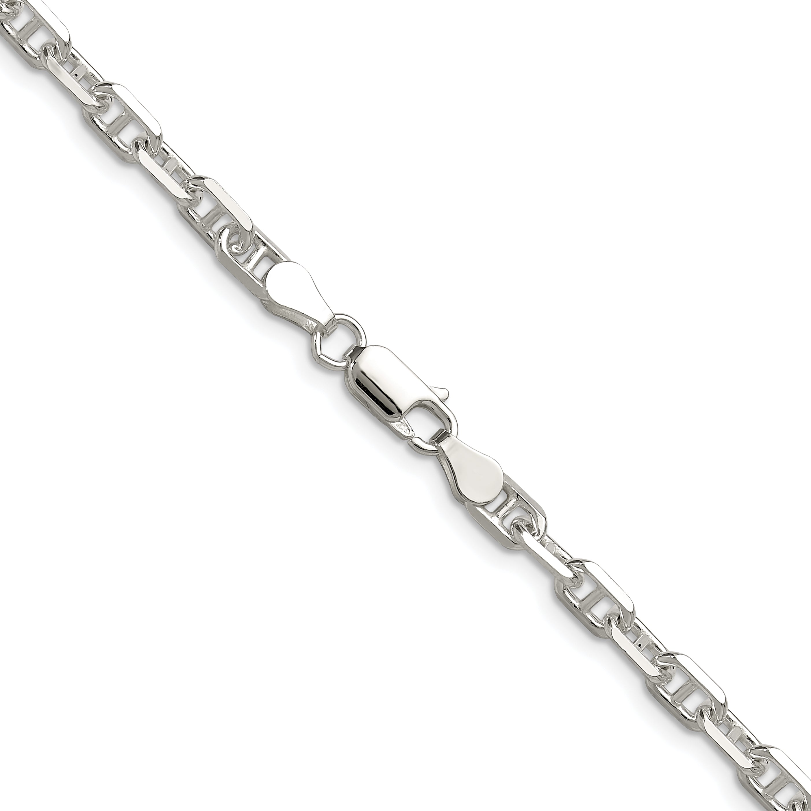 Sterling Silver Polished and Diamond-Cut 4.75mm Mariner Link Chain