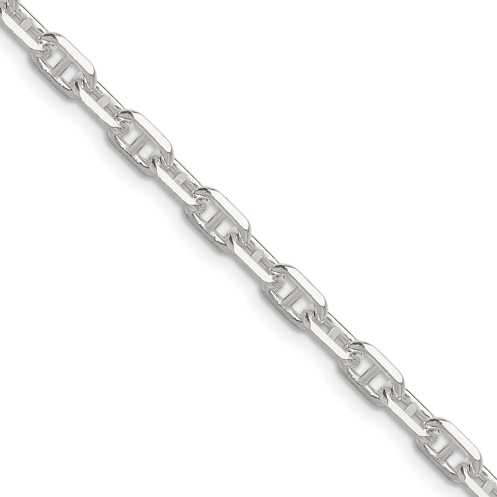 Sterling Silver Polished and Diamond-Cut 4.75mm Mariner Link Chain