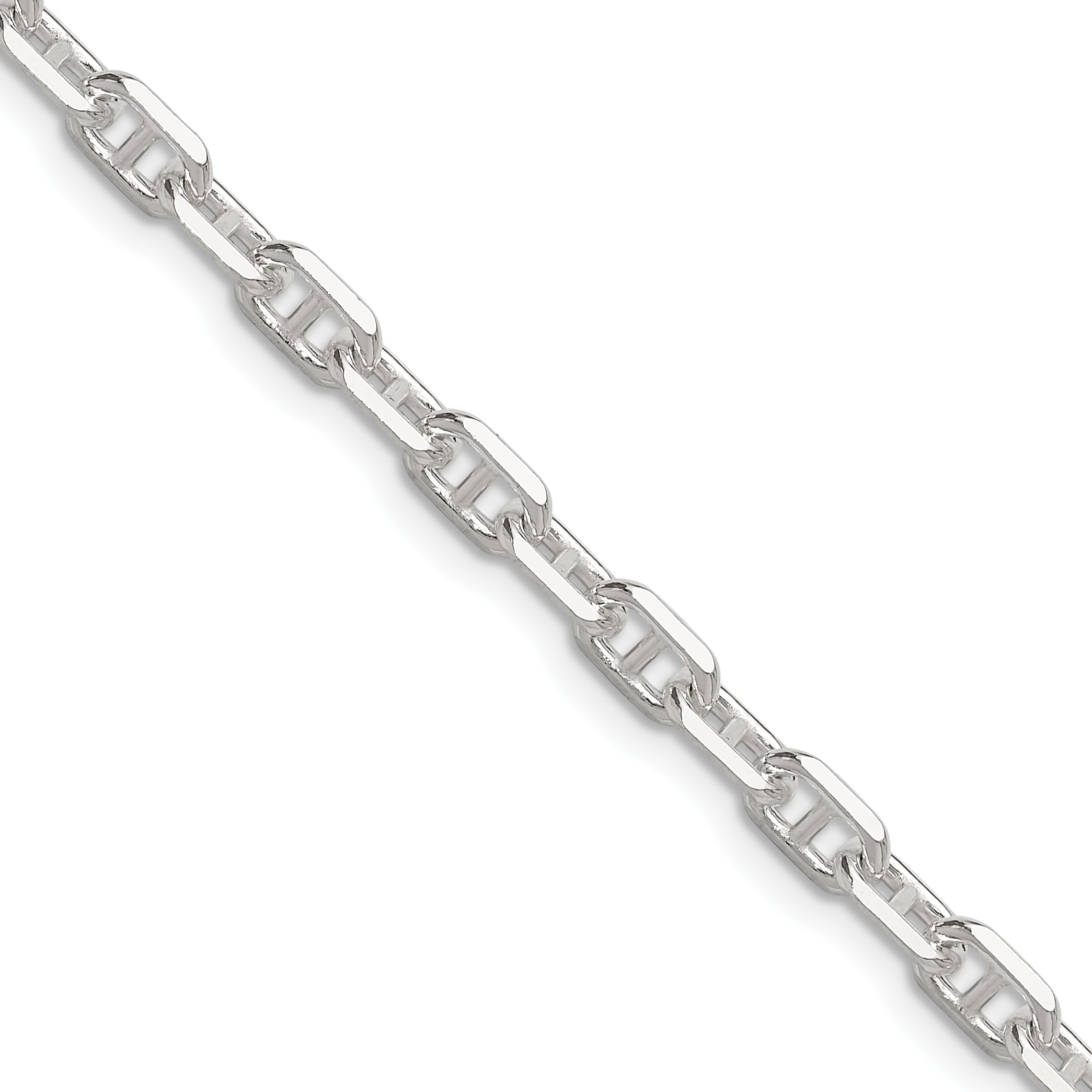 Sterling Silver Polished and Diamond-Cut 4.75mm Mariner Link Chain