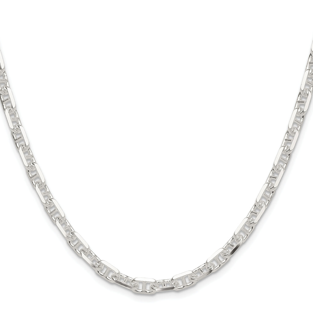 Sterling Silver Polished and D/C 5.5mm Mariner Link Chain