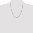 Sterling Silver Polished and D/C 5.5mm Mariner Link Chain