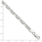 Sterling Silver Polished and D/C 5.5mm Mariner Link Chain